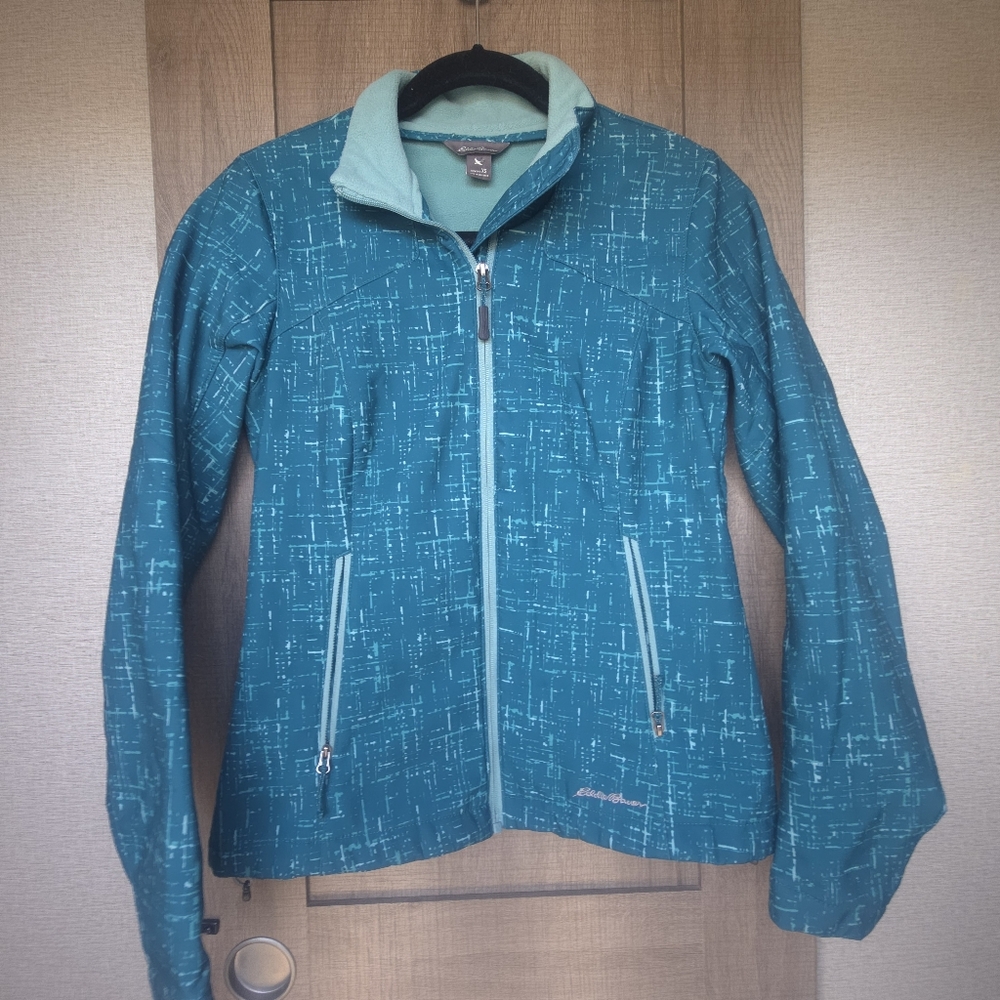 Eddie Bauer Women's Teal Green Zip-Up Jacket XS